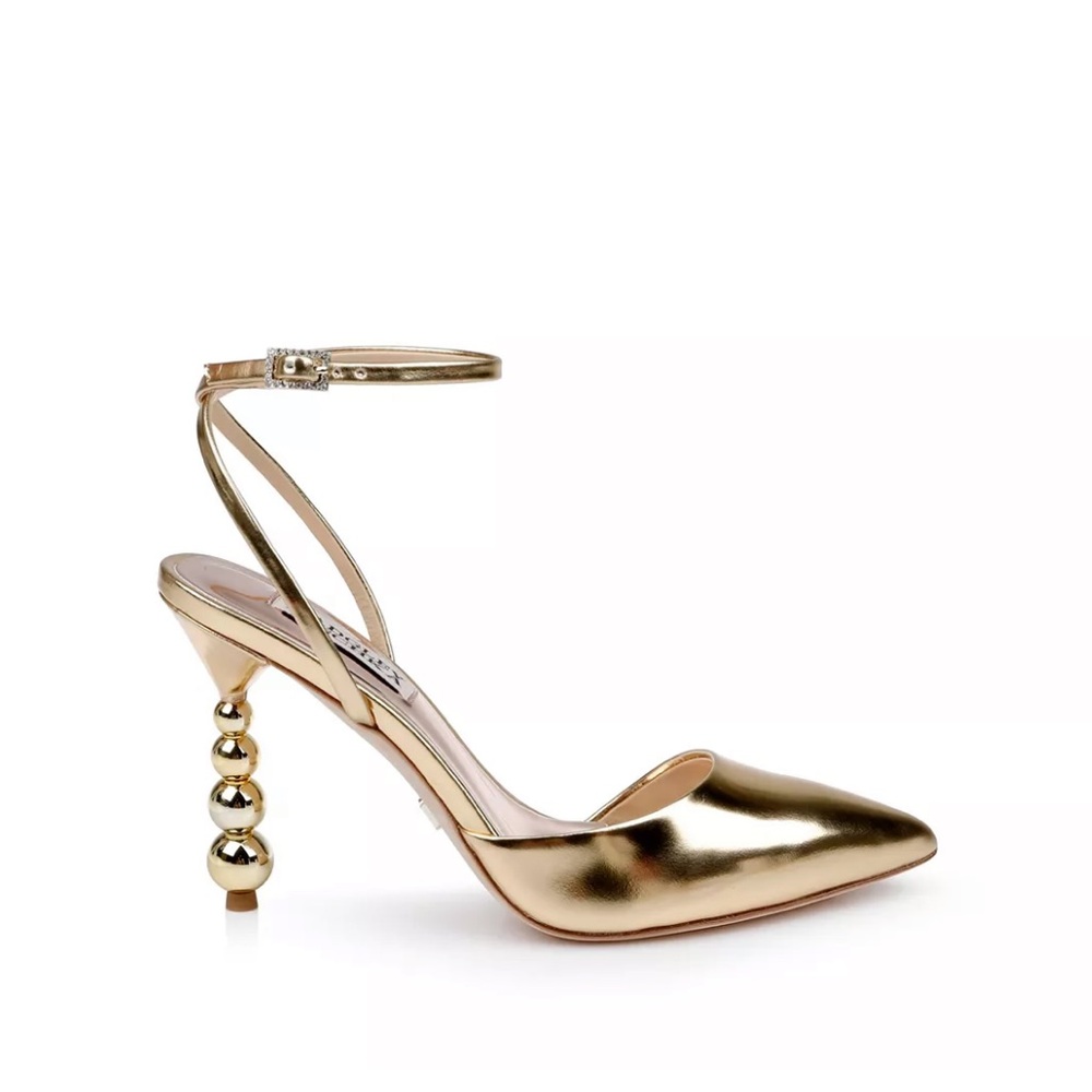 BADGLEY MISCHKA Indie II Gold Dress Pumps